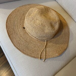 Scala Woven Brown Sun Hat Handmade Natural Raffia Fiber
